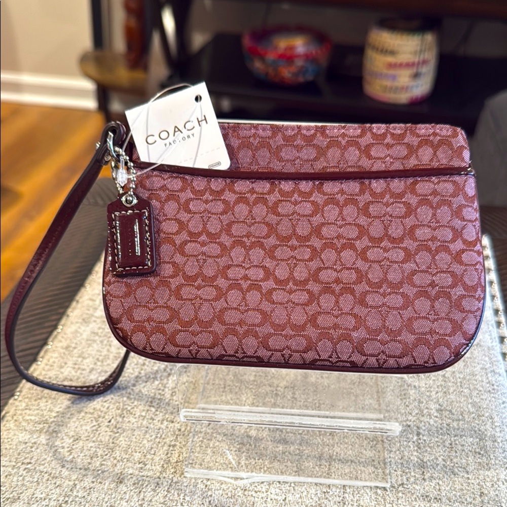 Coach Signature “C” Wristlet (Dusty Pink) with Hangtag & Care Instructions (NWT)
